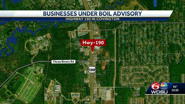 City of Covington issues boil water advisory for Highway 190 businesses