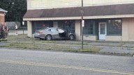 Crash in Struthers leaves one vehicle pushed into vacant building