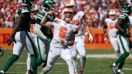 Jets DE Will McDonald’s insane field goal block TD ruined by more Baker Mayfield heroics