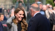 An emotional reunion: Kate Middleton is welcomed to Suffolk by Prince George's godfather