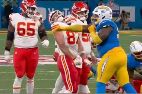 Swifties Unleash Outrage Against Chargers Star for Punching Travis Kelce in Sao Paolo Game