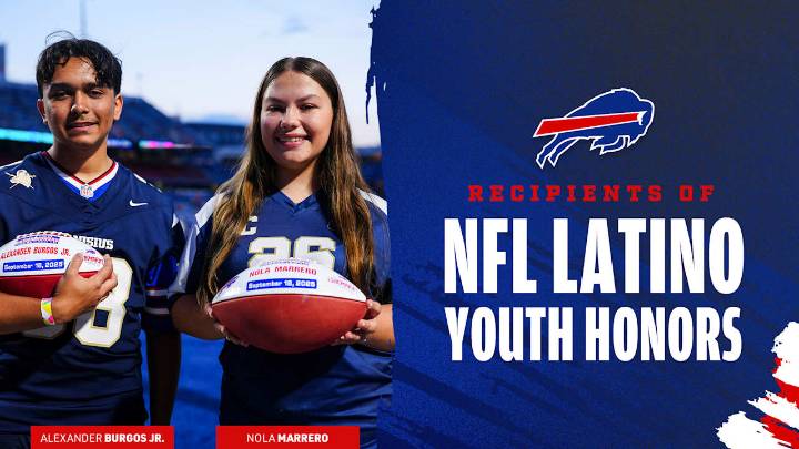 Two local high schoolers recognized during Bills game for NFL's Latino Youth Honors
