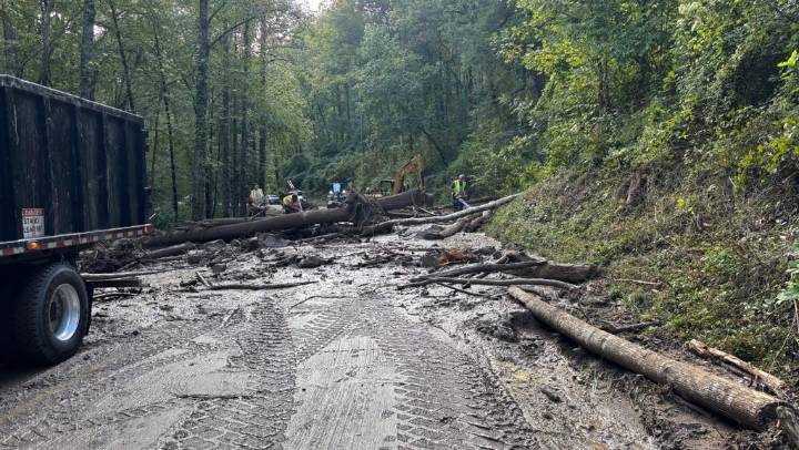 Great Smoky Mountains road still closed from landslide…