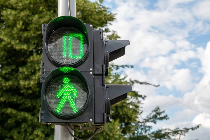 Señales y carteles peatonales en Estados Unidos