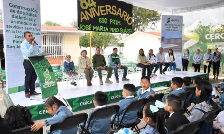 Juan Manuel Navarro encabeza arranque de obra en primaria de San José del Barro