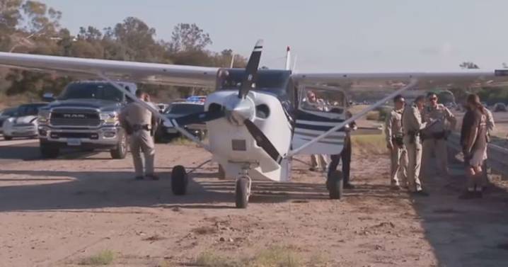 Small airplane makes emergency landing on Southern California freeway