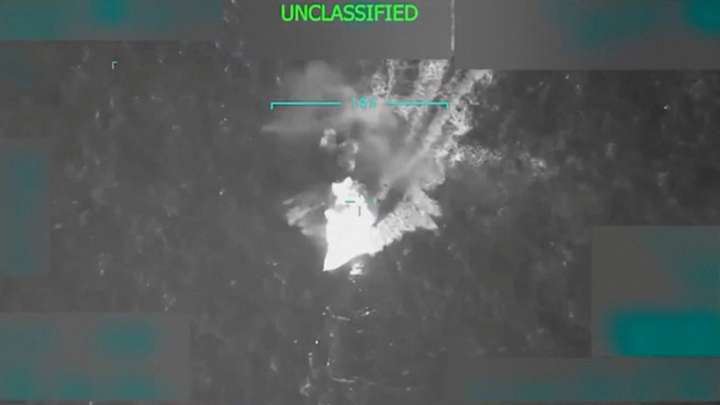 Trump says US strike targeted Venezuelan drug smuggling boat
