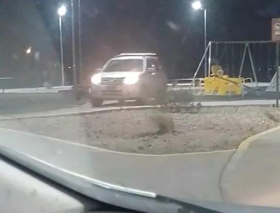Indignación por un conductor que circuló por la vereda cerca de juegos infantiles en el mirador