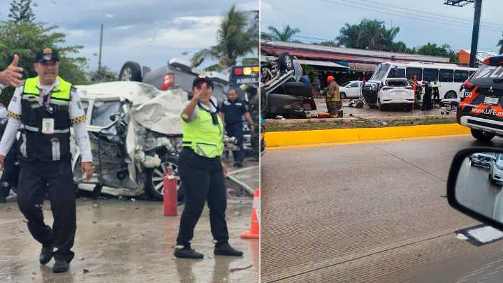 Terrible accidente deja cinco muertos y varios lesionados en el bulevar Colosio