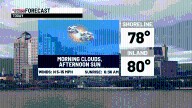 Morning clouds give way to sunshine by afternoon, a warm day!