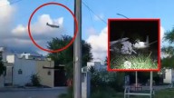 Momento exacto de la caída de la avioneta dónde murió la conductora Débora Estrella en Nuevo León