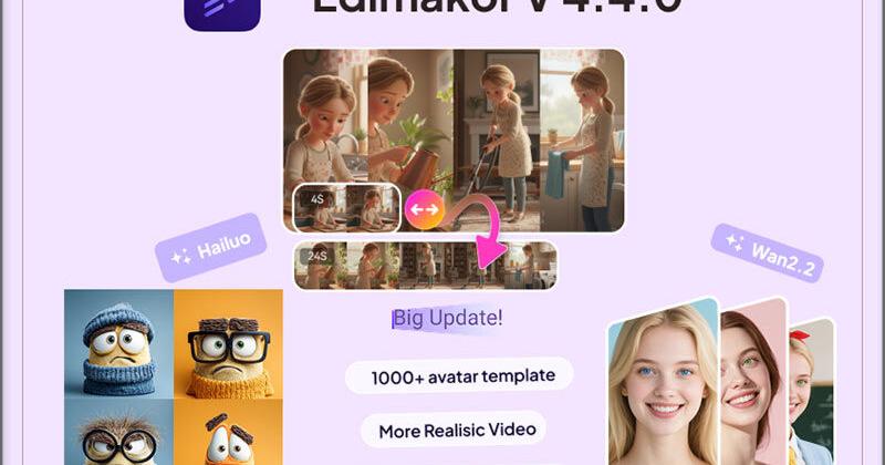 Big Update: Edimakor V4.4.0 Integrates Wan2.2 and Hailuo Models to Redefine AI Video Boundaries