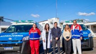 Federico Achával y Soledad Peralta presentaron dos nuevas ambulancias para Pilar