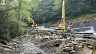 PHOTOS: Crews use boulders, tons of gravel in Newfound Gap Road slide repairs