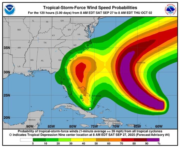 Southeast U.S. braces for heavy rains from a potential tropical storm
