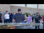 Local law enforcement and health officials pass out free narcan