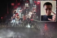 California teen Jose Cuevas plummets to his death while spectating illegal street takeover 'sideshow' from freeway