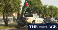Ute plastered with pro-Palestinian stickers torched in Sydney’s west