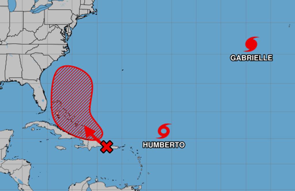NHC says tropical depression possible near Bahamas as Humberto, Gabrielle churn