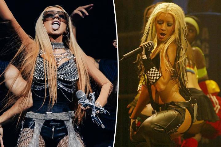 Christina Aguilera gets 'Dirrty' again, reviving her iconic chaps two decades on