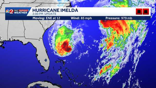Hurricane Imelda strengthens, speeds up on trek away from Florida