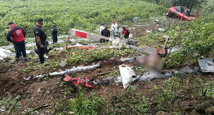 Cae helicóptero en Edomex; reportan 2 personas fallecidas