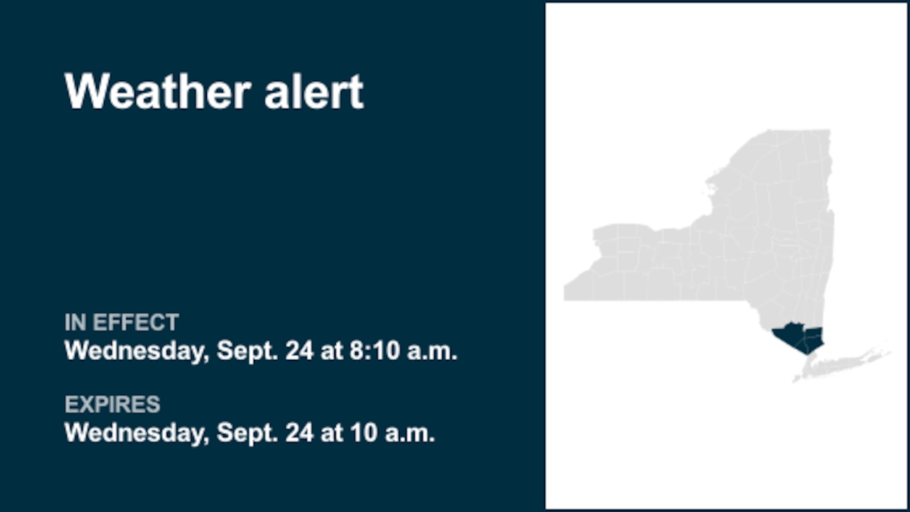 NY weather: Weather alert issued for part of New York Wednesday morning
