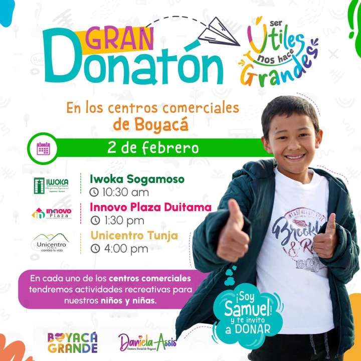 Dona un kit escolar y disfruta del show de Boyacoman en Duitama