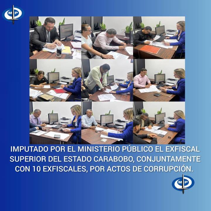 ¡BOMBA! Imputan a exfiscal Superior y 10 exfiscales más por corrupción en Carabobo