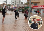 Ioritz, un guipuzcoano en Ibiza: «No hemos podido salir del hotel, no ha parado de llover en todo el día»