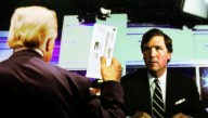 Trump Appears To Doubting Tucker And Lets Him Touch The Fraudulent Ballots Himself