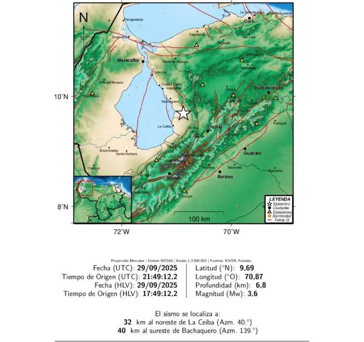 Nuevo sismo en La Ceiba estado Trujillo