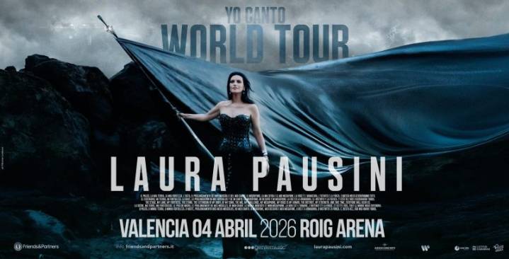 Laura Pausini actuará en el Roig Arena en el marco de su gira mundial “Yo Canto World Tour 2026 / 2027”