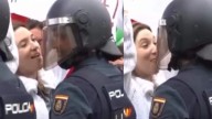 Woman Protester Winks At Cop Amid Pro-Palestine Demonstration In Spain: ‘How I Met Your Mother Moment?’