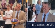 King Frederik seen dancing