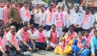 BRS stages protest at Mindspace over Hyderabad Metro Phase II delay
