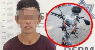 Hombre causa daños a cerco para robar motocicleta y es detenido