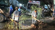 Refuerza Ayuntamiento trabajos de limpieza en calles, habilitación de albergues y distribución de víveres tras lluvias en Hermosillo