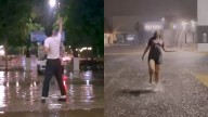 Hermosillenses bailan bajo la lluvia tras el paso de Lorena (VÍDEOS)