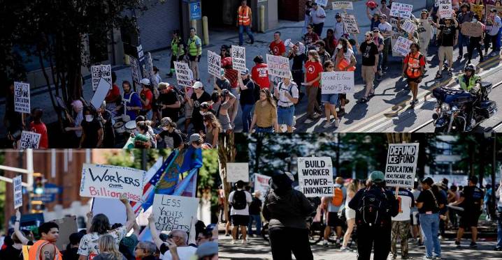 Protestas masivas en «Labor Day» acusan a Trump de favorecer a los ricos