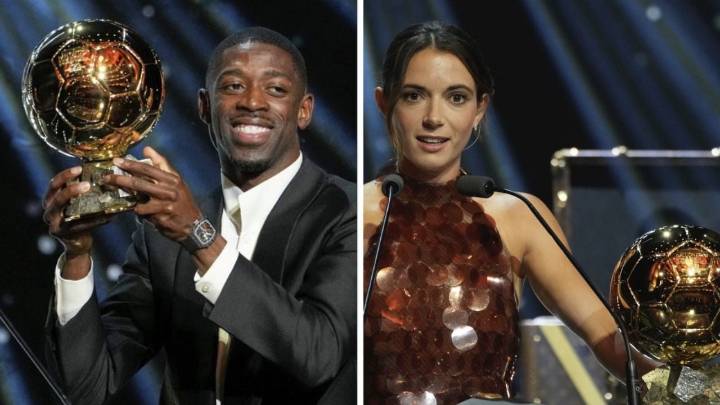 Ousmane Dembélé del PSG alza su primer Balón de Oro y Aitana Bonmatí encadena triplete de trofeos