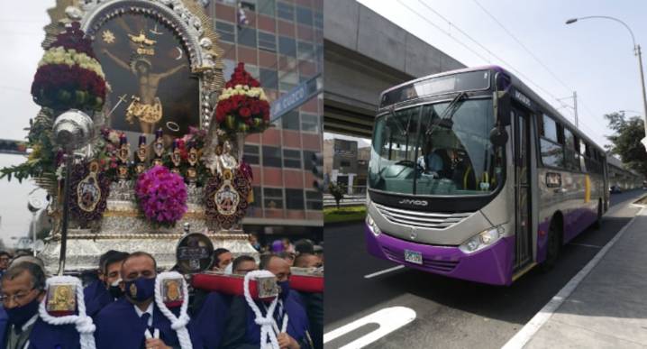 Primer recorrido del Señor de los Milagros: conoce los desvíos y rutas del transporte público en Lima
