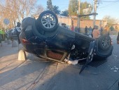 Cámara testigo: fuerte choque con dos heridos en Guaymallén