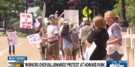 Hundreds rally at 'Workers Over Billionaires' Protest at Howard Park