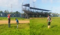 Indeda, Real Sport y Academia Delta desmalezan el Polideportivo