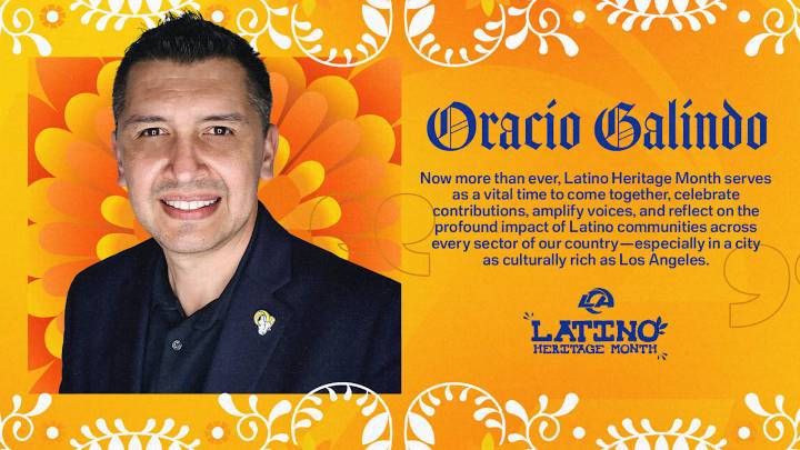 Latino Heritage Month Staff Showcase with Oracio Galindo: On the importance of family values and how those have shaped him as a person and leader in the Rams' organization