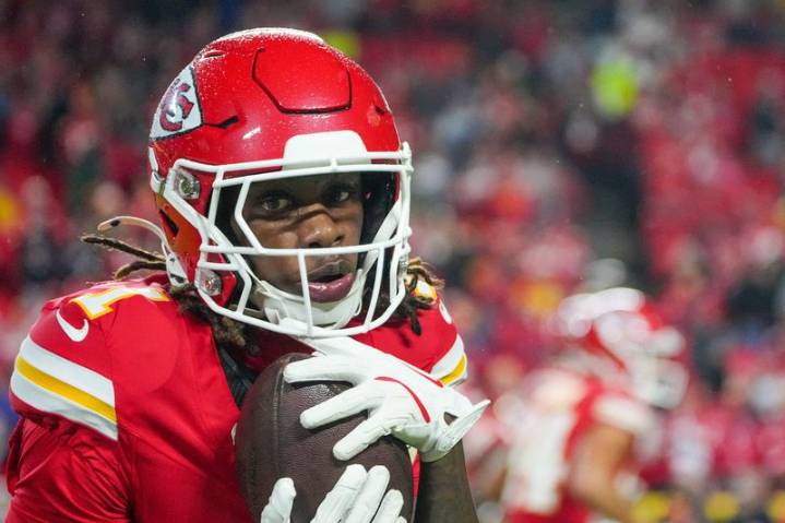Chiefs WR Xavier Worthy (shoulder) ruled out vs. Giants