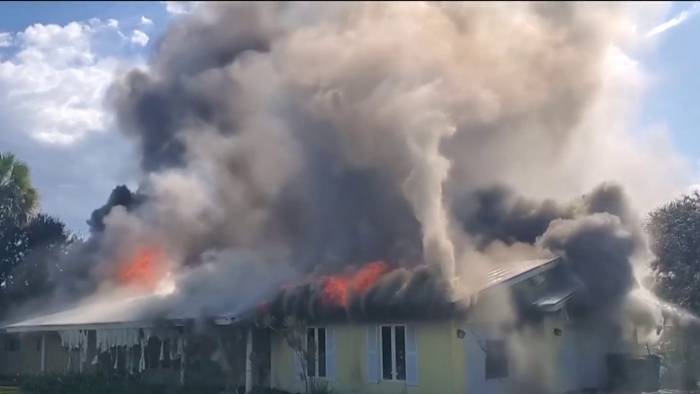 2 hospitalized, including firefighter, after Indialantic house fire