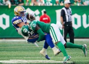 Miracle finish eludes Bombers as Riders take Labour Day Classic