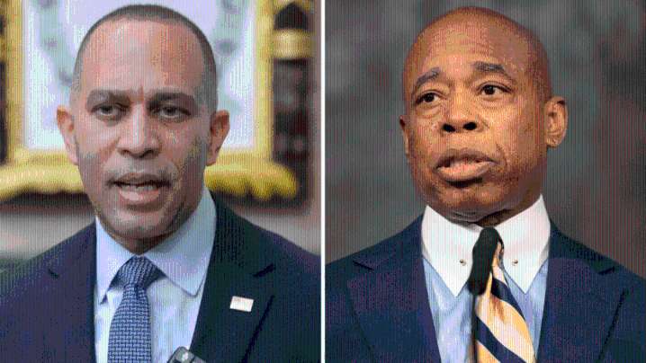 Jeffries praises Eric Adams for serving ‘courageously’